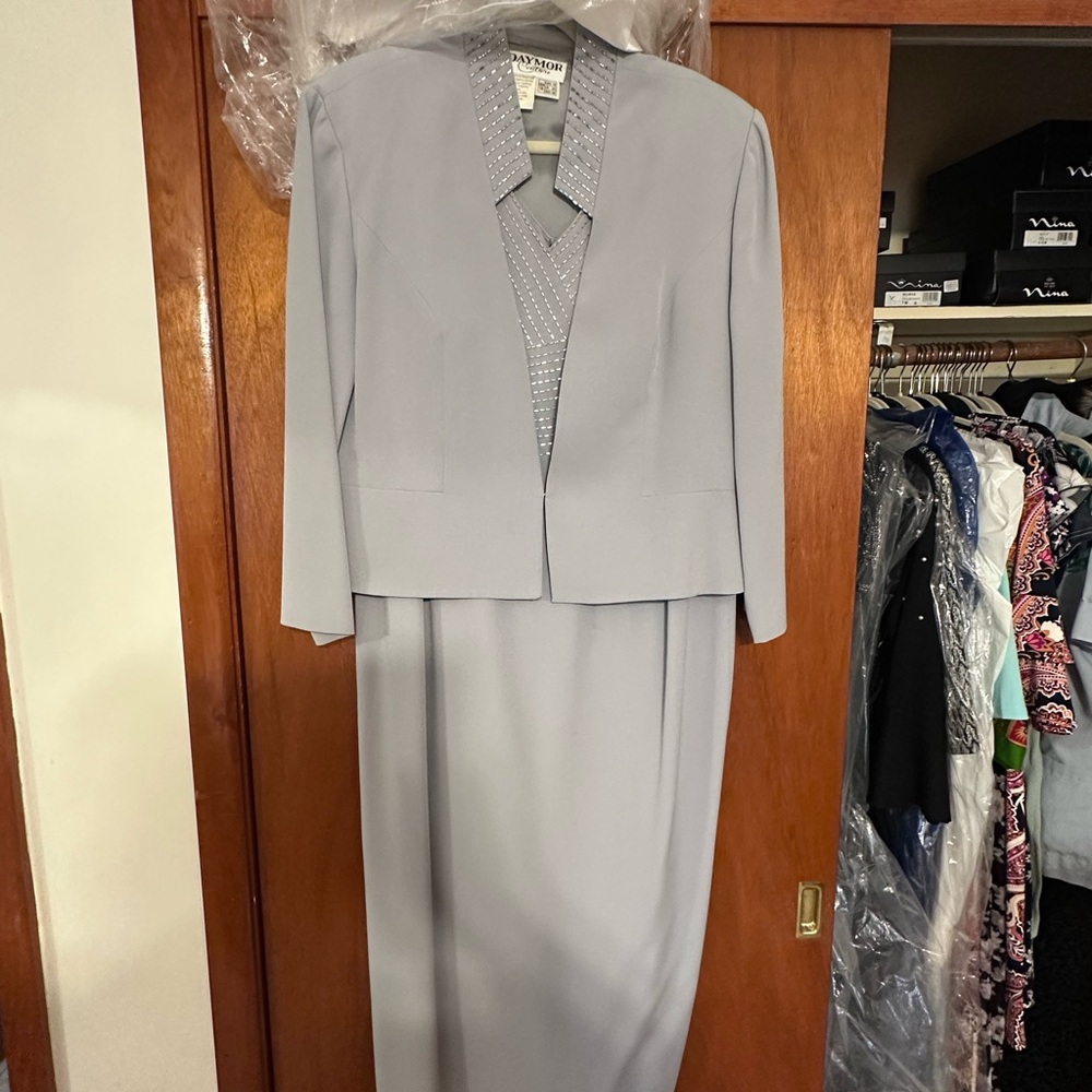 Light Blue Women's dress Suit - Elegant Jacket & dress